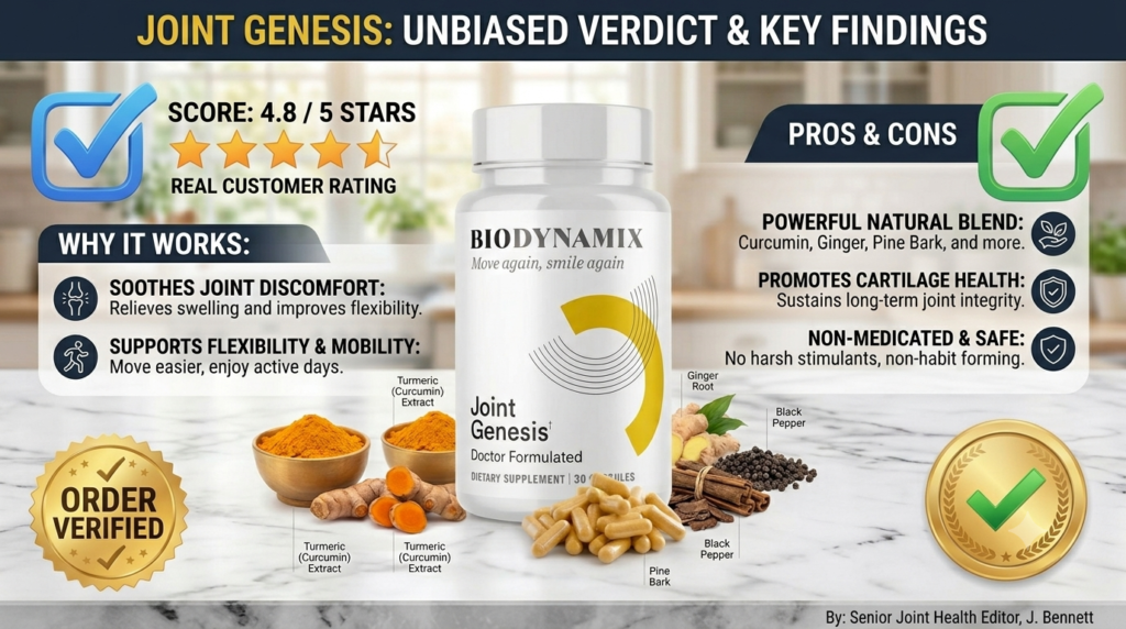 Joint Genesis Unbiased Verdict Review - 4.8 Star Customer Rating, Key Findings, and Pros & Cons Summary